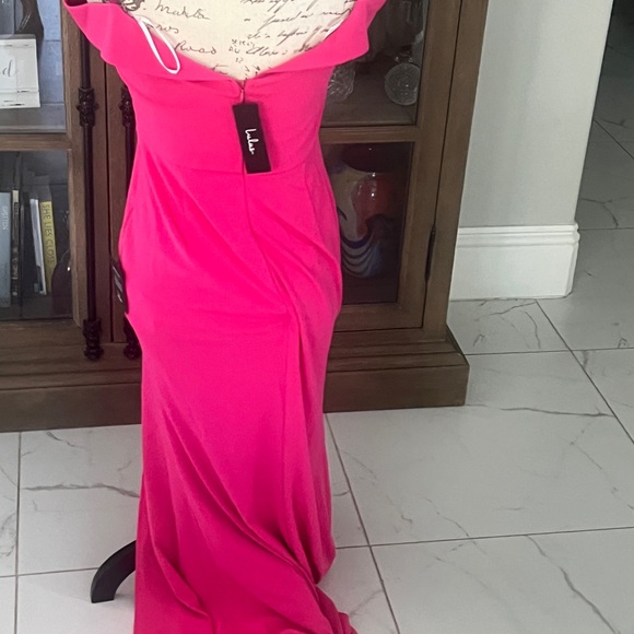 Lulu's Vibrant Pink Strapless Dress - Picture 2 of 8